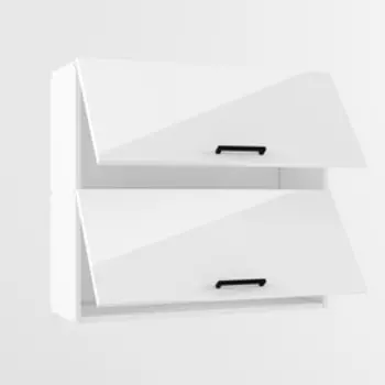 Шкаф навесной В800 2-софт 800х320х720 Белый/Белый глянец