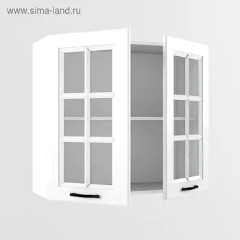 Шкаф навесной В800 со стеклом Вегас, 300х800х720, Белый
