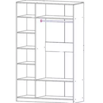 Шкаф Neхt 11, 13505702200 мм, цвет дуб сонома светлый / белая аляска