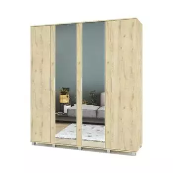 Шкаф Пандора-П42 520х1900х2100 4-х створчатый с зеркалом Дуб ирландский