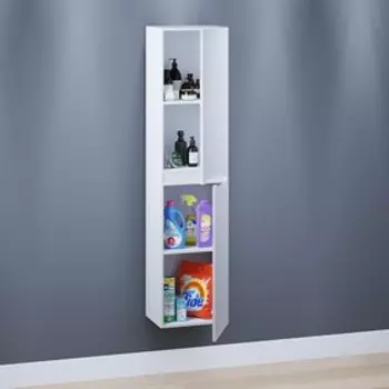 Шкаф-пенал для ванной комнаты Uperwood Tanos 33*25,5*150 см подвесной, белый