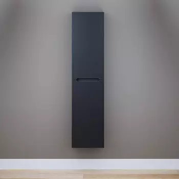 Шкаф-пенал для ванной комнаты Uperwood Tanos, 33х25,5х150 см, подвесной, черная эмаль