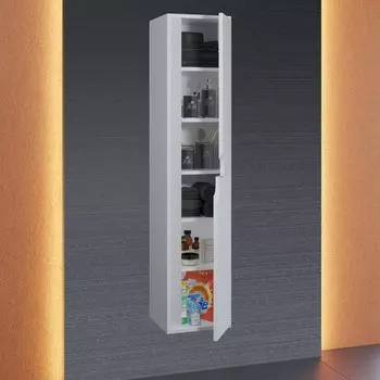 Шкаф-пенал Uperwood Modul, 33х36х150 см, подвесной, с дверцами, матовый, белый