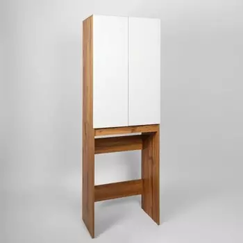 Шкаф под стиральну VIANT «Бостон», 380х645х1900 мм, дуб вотан/белый