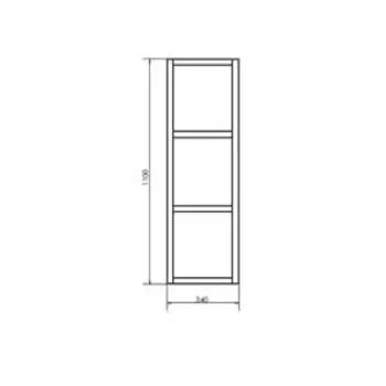 Шкаф подвесной COMFORTY «Дюссельдорф-35М», открытый, дуб дымчатый