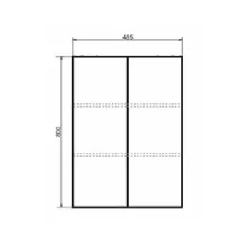 Шкаф подвесной COMFORTY «Порто-50» дуб дымчатый