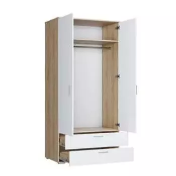 Шкаф с ящиками ЛАЙТ 2100х1000х570 Белый/корпус Дуб Сонома