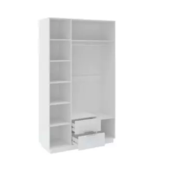 Шкаф с ящиками трехдверный №29 Тиффани 1300х510х2250 Белый текстурный