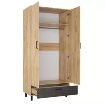 Шкаф с ящиком ЛОФТ ШР 2/1 1000х550х2120 Дуб Бунратти/ Малави