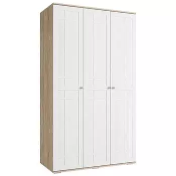 Шкаф ШР-3 ДВП/ДВП РИВЬЕРА 1200х570х2100 фасады ПВХ Белый/корпус Дуб Сонома