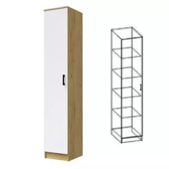 Шкаф «Соло», 4004902200 мм, дуб вотан/белый