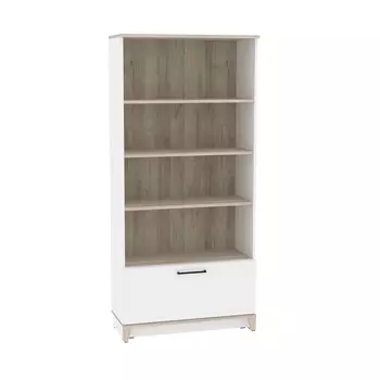 Шкаф - стеллаж Aurelio 2, 8003551727 мм, цвет белый/блеквуд сатиновый