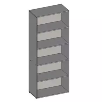 Шкаф стеллаж НШ-1, 760х380х1890 мм, серый