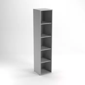 Шкаф стеллаж НШ-6, 383х380х1890 мм, серый