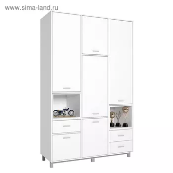 Шкаф трехсекционный Polini kids Mirum 2330, белый