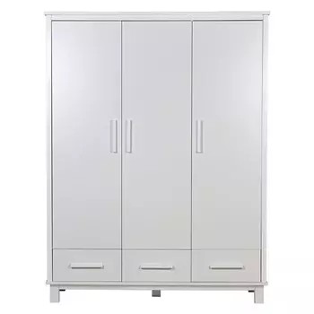 Шкаф трехсекционный Polini kids Simple 3415, с ящиками, цвет белый