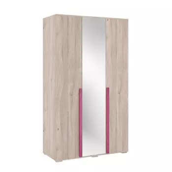 Шкаф трёхдверный «Лайк 05.02», 1200 550 2100 мм, цвет дуб мария / фуксия