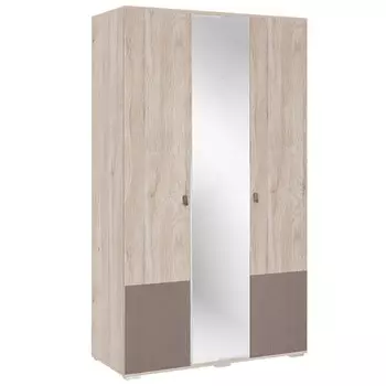 Шкаф трёхдверный «Модерн 05.02», 1200 × 550 × 2100 мм, цвет дуб мария / бронза