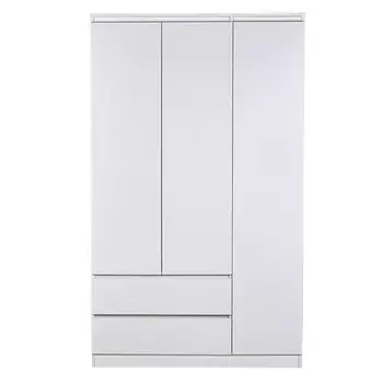 Шкаф трёхсекционный Polini kids Simple 1915, с ящиками, 12035052000 мм, цвет белый