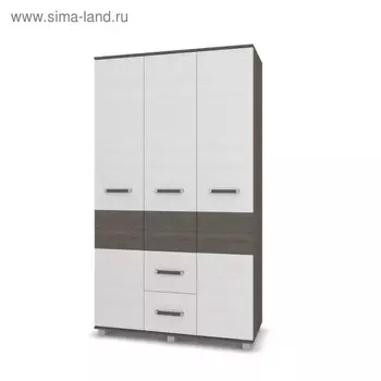 Шкаф трёхстворчатый Виора, 520x1200x2100, Анкор темный/светлый