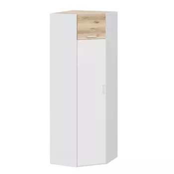 Шкаф угловой Геометрия 5, 757х757х2200, Делано светлый/Белый