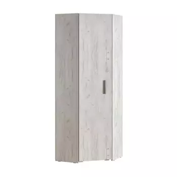 Шкаф угловой Юнона 13.220, 670х670х1912, Дуб белый крафт/Серый Шифер