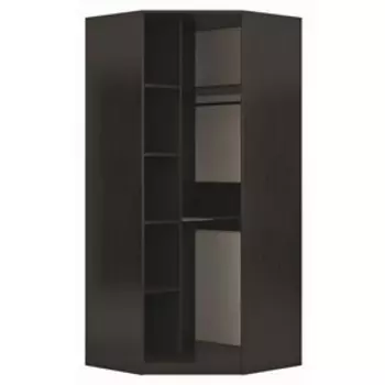 Шкаф угловой «Люсси», 931 × 931 × 2120 мм, правый, цвет венге / дуб девон