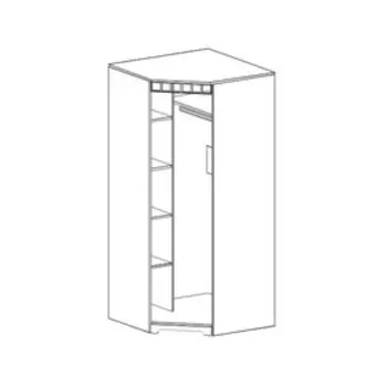 Шкаф угловой Прованс, 910х910х1970, Бодега белая/Патина премиум