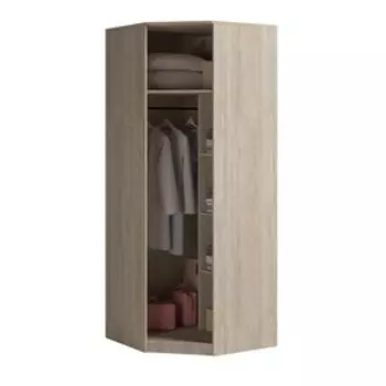 Шкаф угловой «Светлана», с зеркалом, 8805402070 мм, цвет дуб сонома/белый