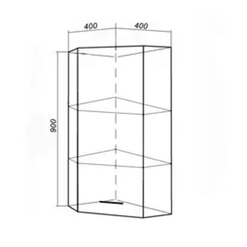 Шкаф угловой для ванной комнаты, 400400900 мм, цвет белый