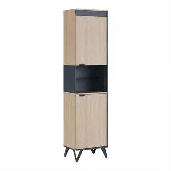 Шкаф узкий «Прага №3», 5003802030 мм, цвет палермо / рейн морион