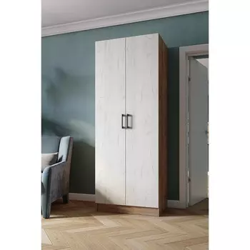 Шкаф двухстворчатый «Вегас», 8005202200 мм, цвет дуб крафт табачный/дуб крафт белый