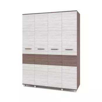 Шкаф Виора В40 520х1600х2100 четырёхстворчатый Шимо темный/светлый