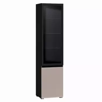 Шкаф-витрина «МОБИ. Сидней 13.201», с полками, 5004132052 мм, цвет антрацит/веллюто капучино