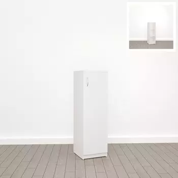 Шкаф закрытый узкий, 400х400х1220, Белый