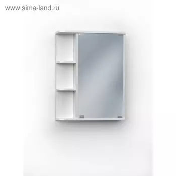 Шкаф - зеркало «А - 55», левое, 120550700 мм, цвет белый