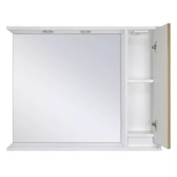 Шкаф-зеркало Адриана - 90 с полочкой правое