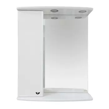 Шкаф-зеркало АСТРА -55 лев. (свет)