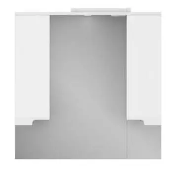 Шкаф-зеркало "Брента" 80, белое