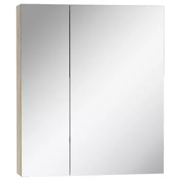 Зеркало шкаф для ванной комнаты «Домино» Bruno 60, левый/правый, 600145700 мм, цвет дуб воттан