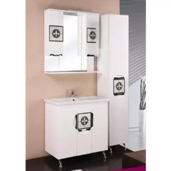 Шкаф-зеркало "ФЛОРЕНА" 78.01 белый 17 х 78 х 85 см