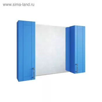 Шкаф-зеркало Глория 105 голубой