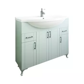 Шкаф-зеркало Глория 105 серый