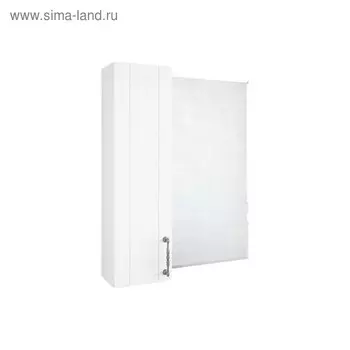 Шкаф-зеркало Глория 65 белый матовый 14,2 см х 59,6 см х 71 см