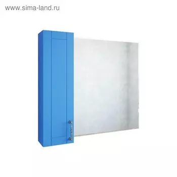 Шкаф-зеркало Глория 85 голубой