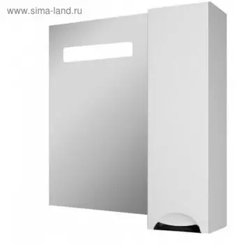 Шкаф-зеркало Грация 75 правый с подсветкой LED Домино 15 см х 75 см х 70 см