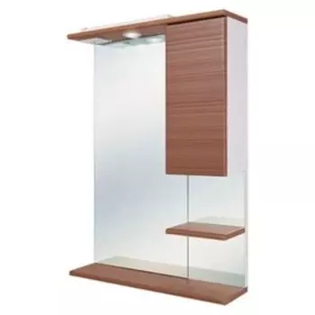 Шкаф-зеркало "Элита 60.01" коричневый, правый