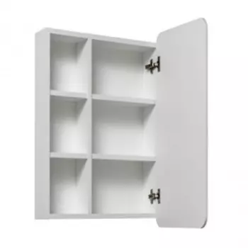 Шкаф-зеркало "Капри 55" белый, универсальный