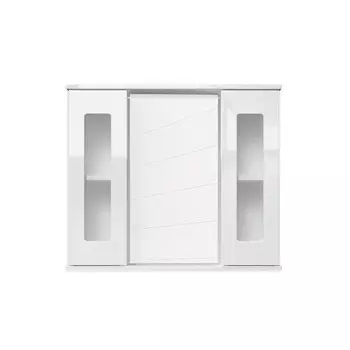 Зеркало шкаф для ванной комнаты «Айсберг. Кристалл 80», 800144690 мм, цвет белый