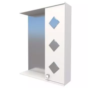 Шкаф-зеркало Квадро правый 55